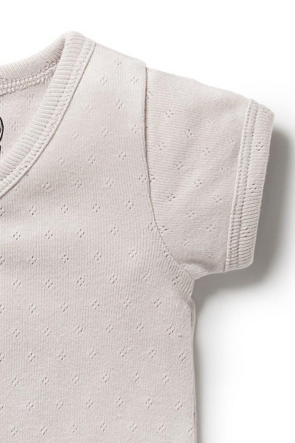 Organic Pointelle Kimono Bodysuit