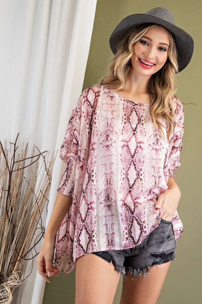 Snake Sass Dolman Top