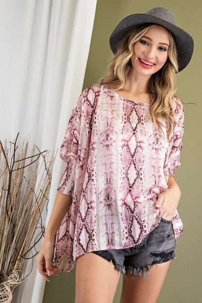 Snake Sass Dolman Top