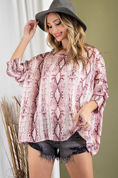 Snake Sass Dolman Top
