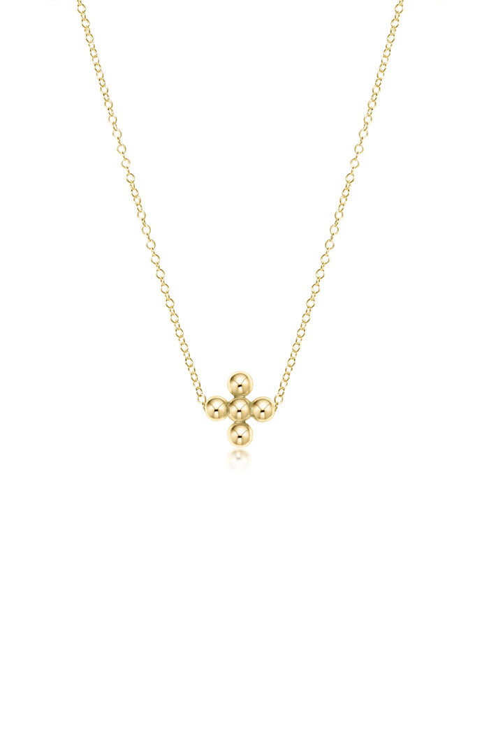 16" Classic Beaded Signature Cross Necklace