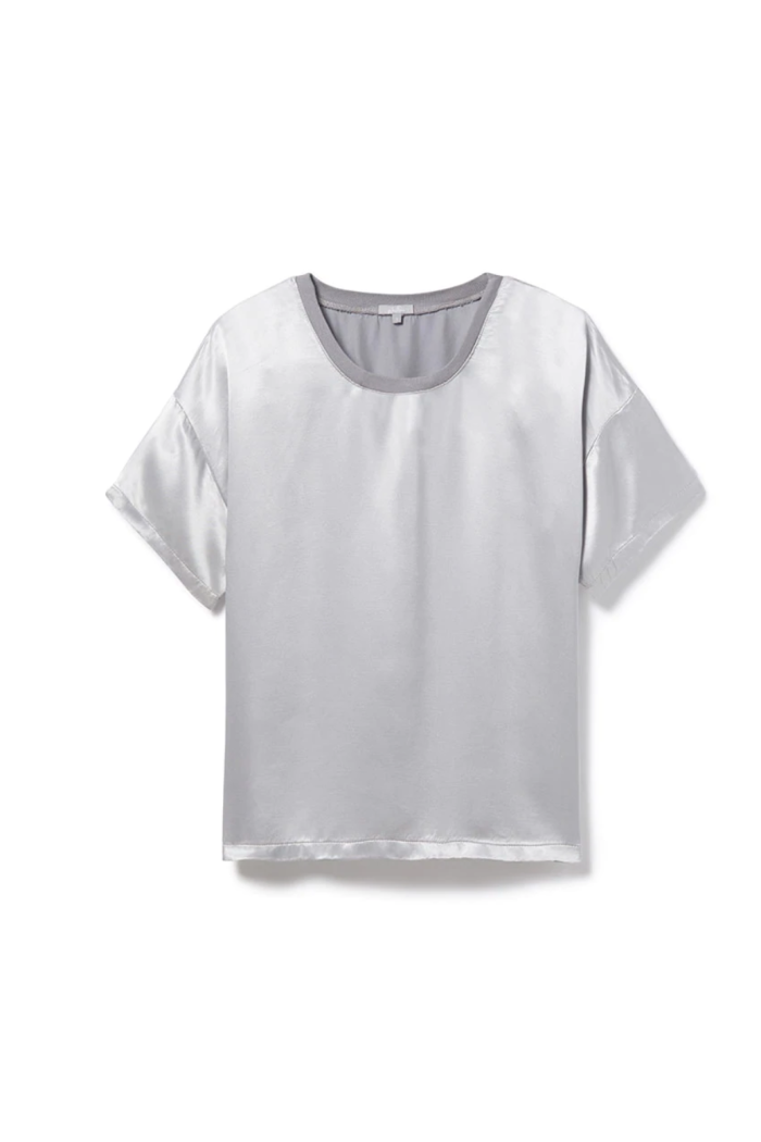 Kennedy Satin Crew-Neck Tee