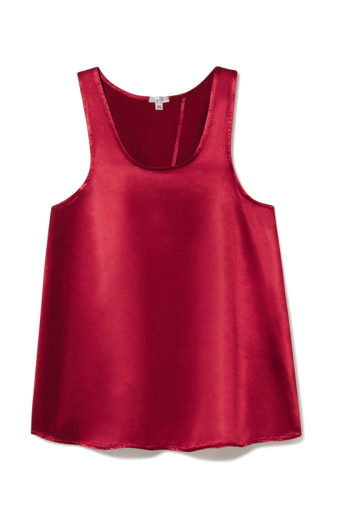 CECE OPEN BACK SATIN TANK