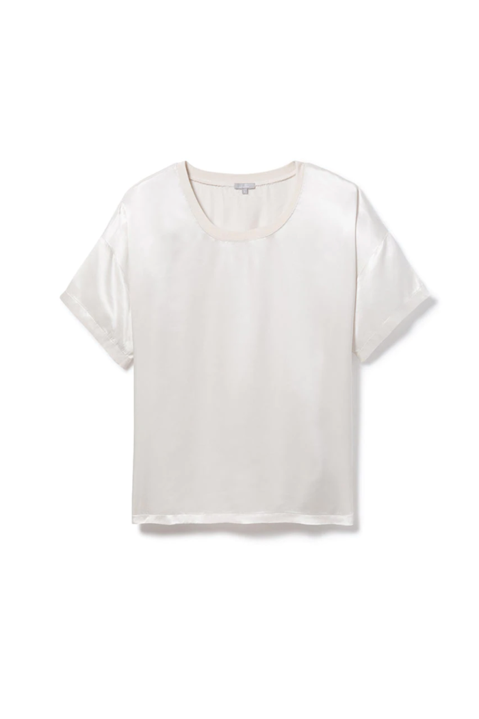 Kennedy Satin Crew-Neck Tee