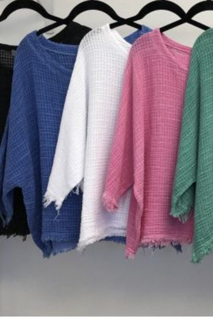 Cotton+Linen Mix Crop Top