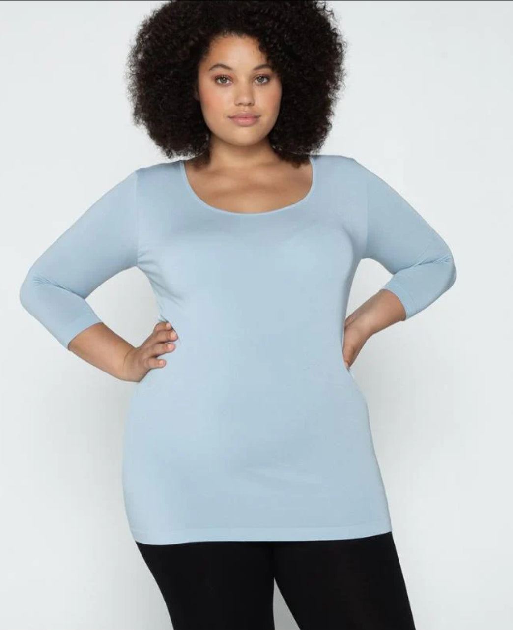 C’est Moi Plus-Size 3/4 Sleeve Top