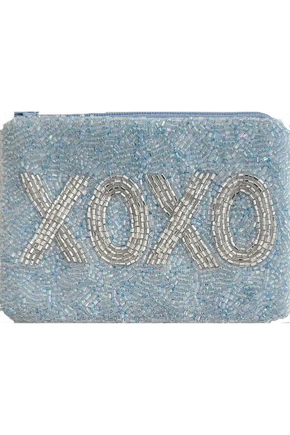 XOXO Beaded Coin Purse