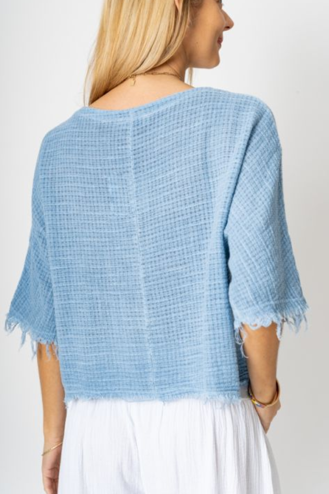 Cotton+Linen Mix Crop Top