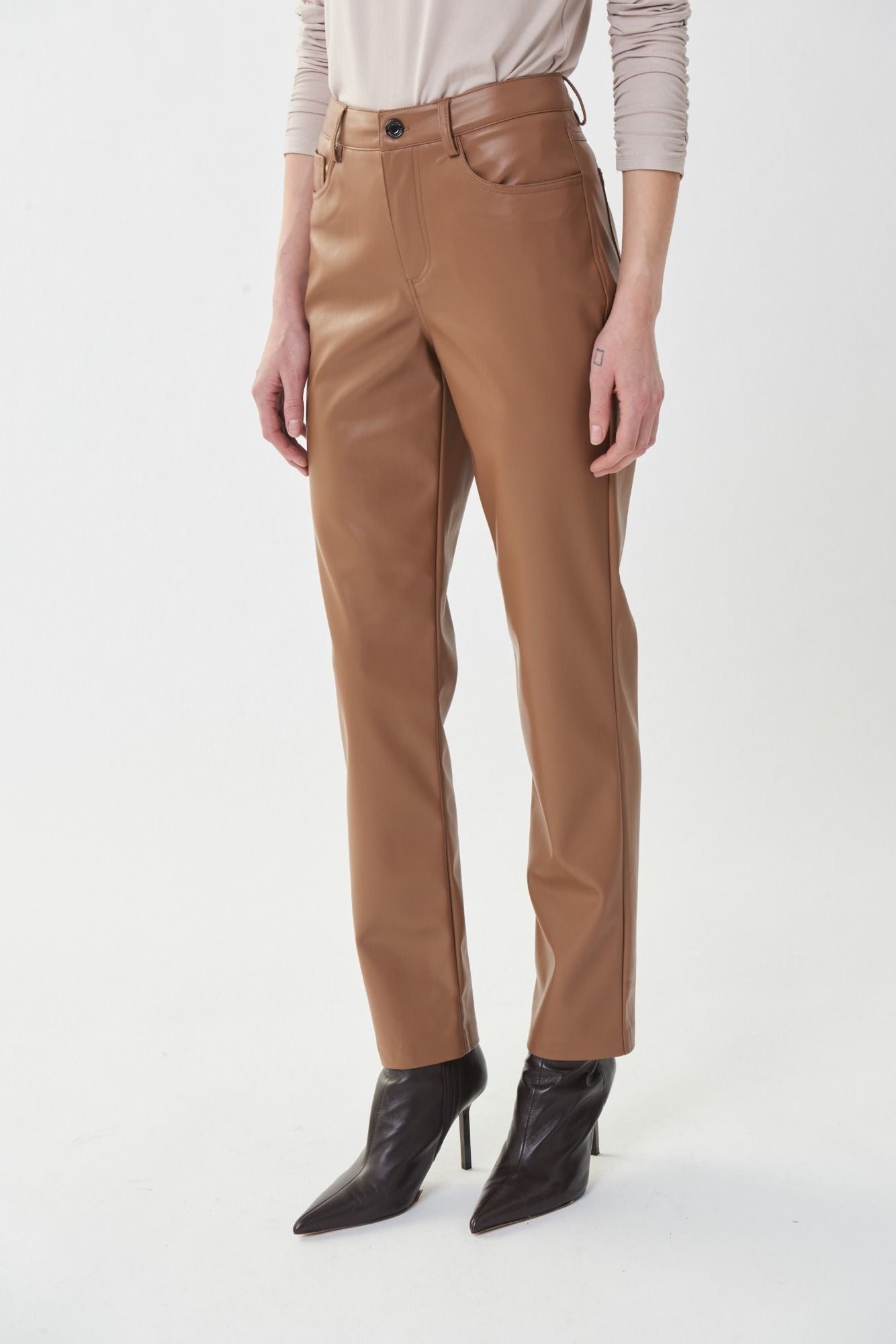 Faux Leather Pants - Nutmeg 223921