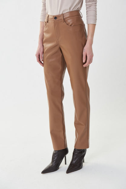 Faux Leather Pants - Nutmeg 223921