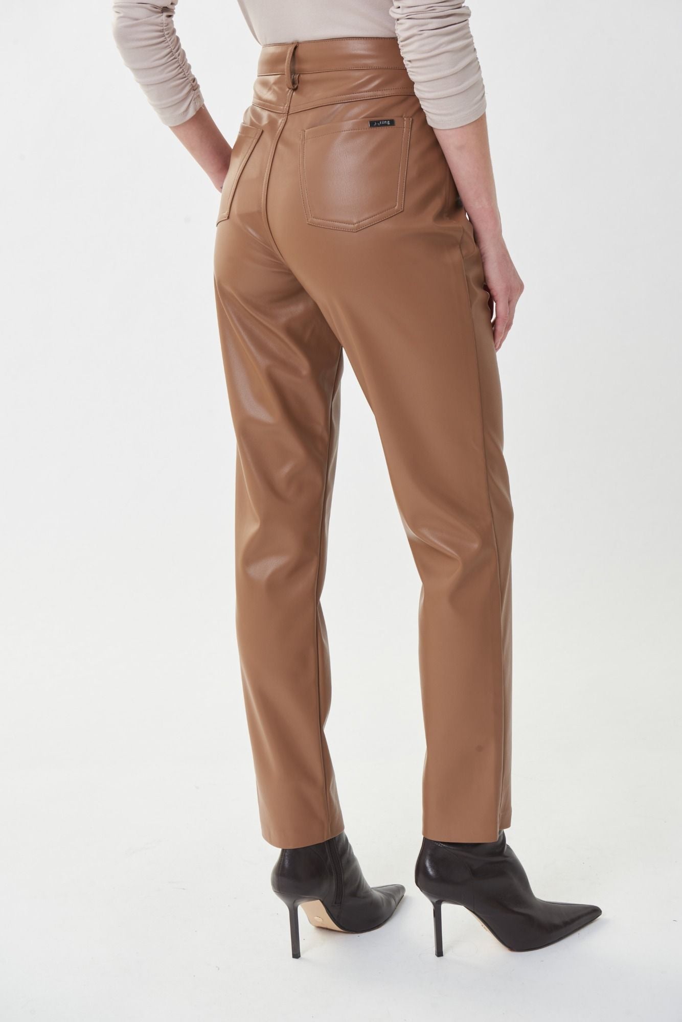 Faux Leather Pants - Nutmeg 223921