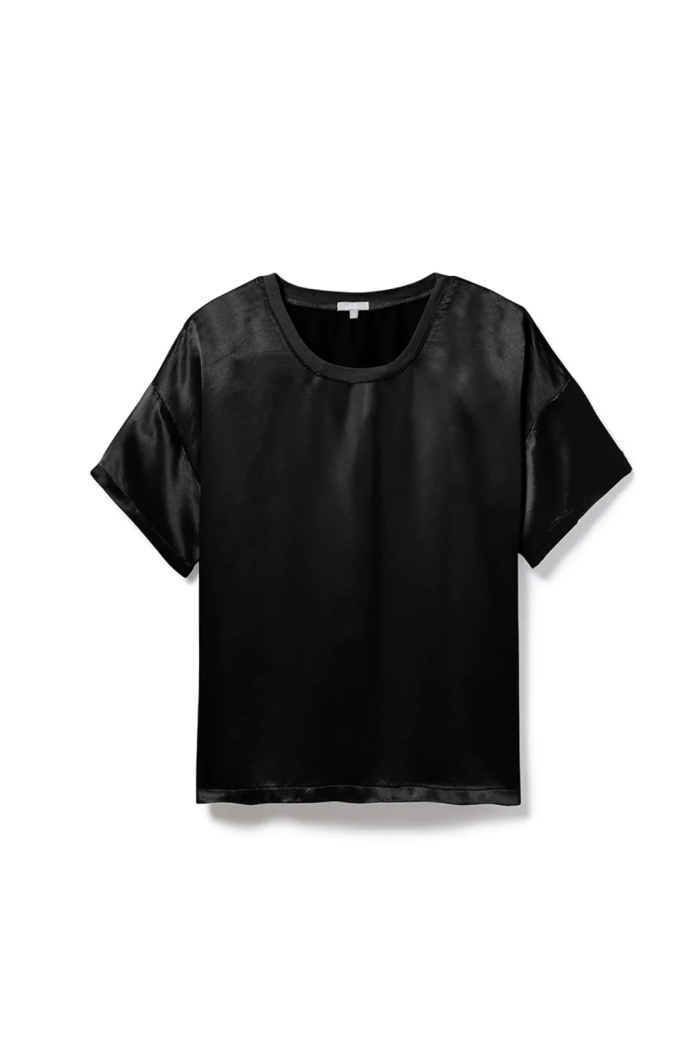 Kennedy Satin Crew-Neck Tee