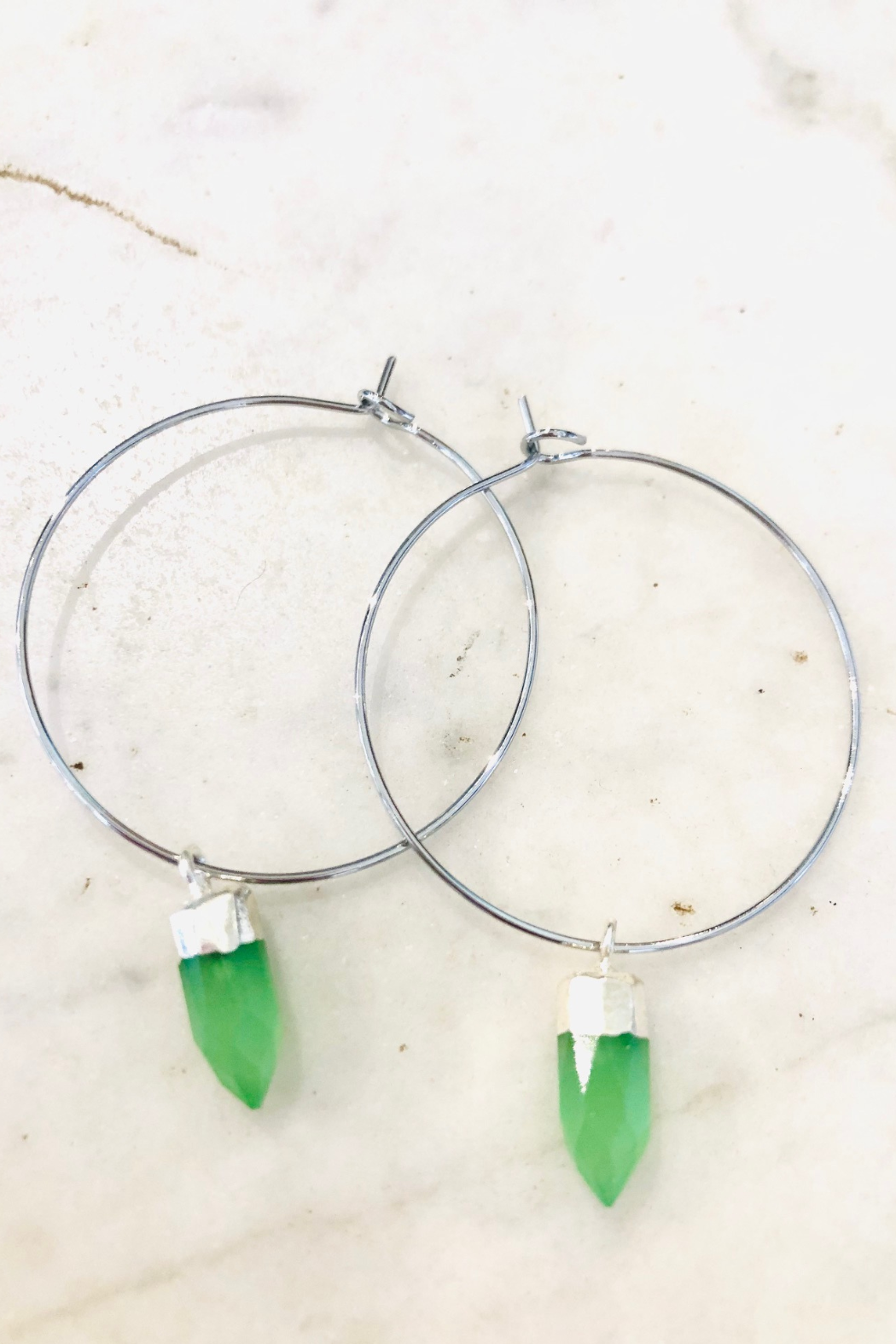 1" Mini Hoops ~ Gemstone Spike