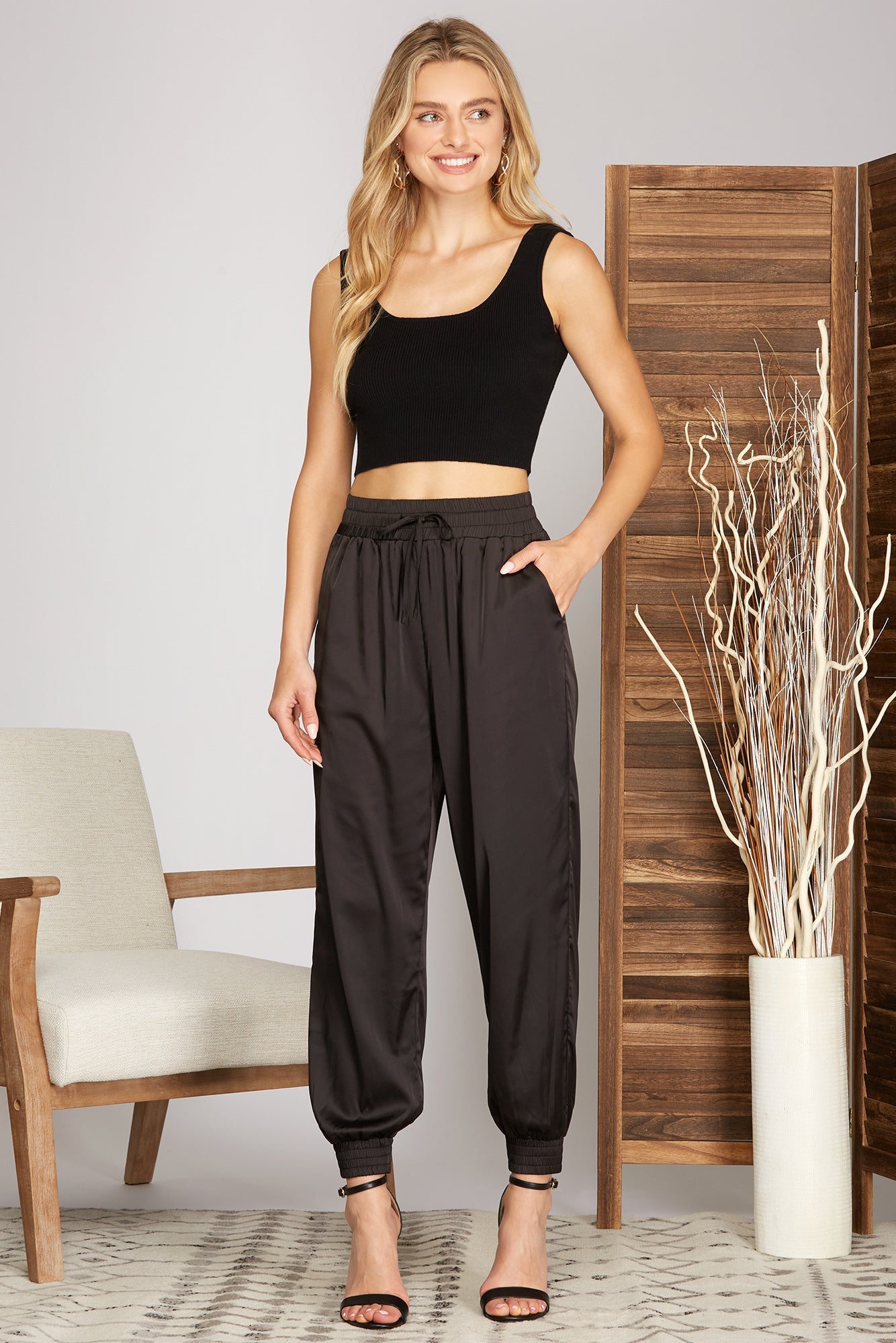 Satin Jogger Pants