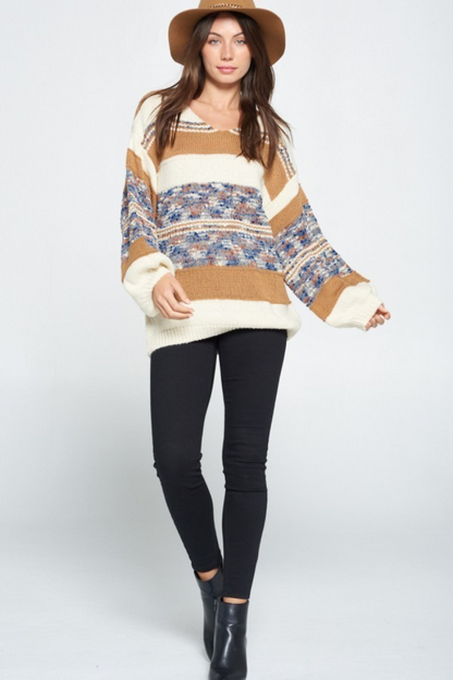 Color Block Mustard Sweater
