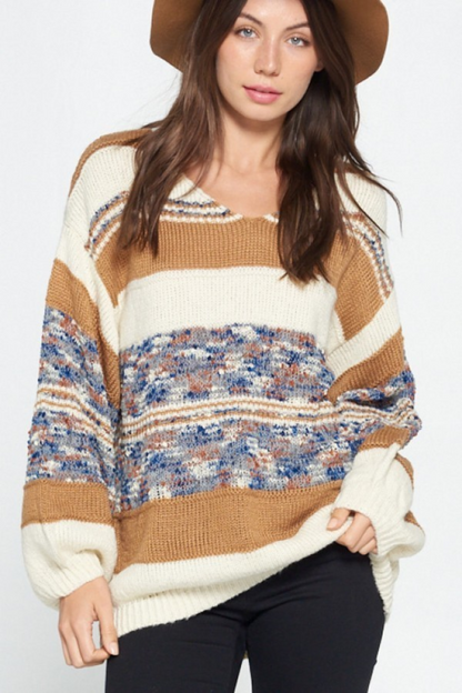 Color Block Mustard Sweater