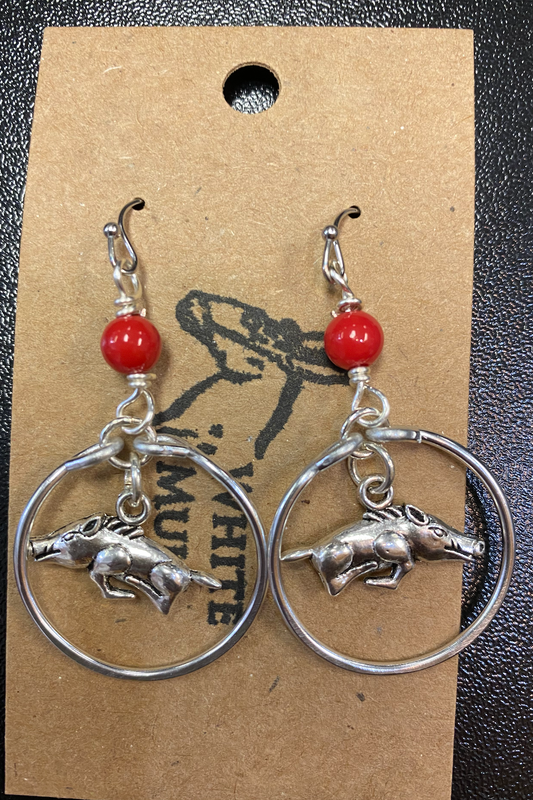 Razorback Hog Earring