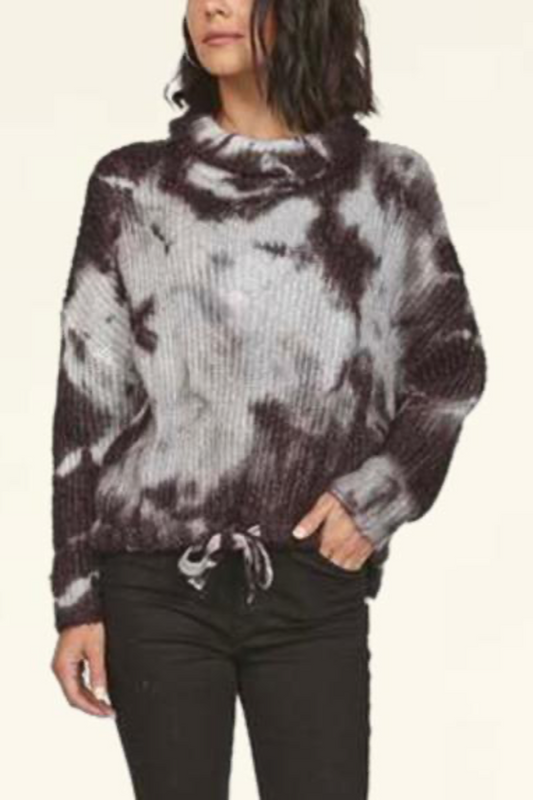 Cowl Neck Tie Bottom Sweater