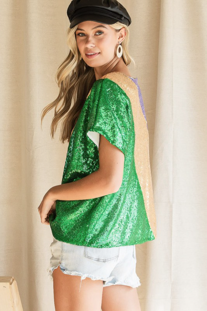 Mardi Gras Glamour Top