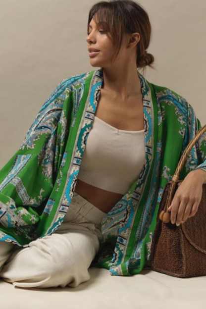 Viscose/Modal Long Kimono
