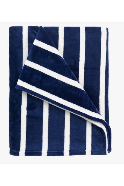 Navy Stripe Blanket