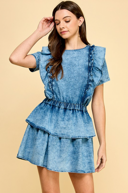 Outta My Head Denim Dress