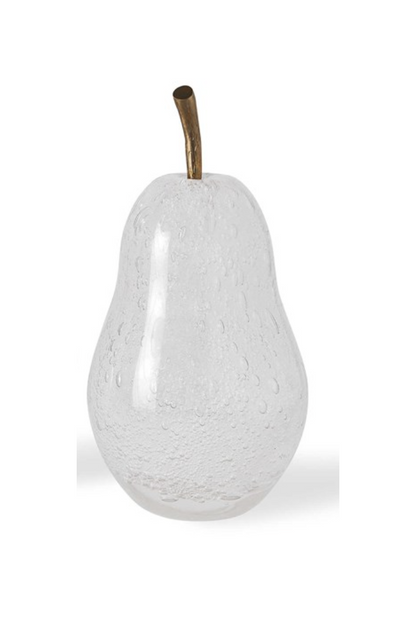 GLASS PEAR W/SOLID BRASS STEM
