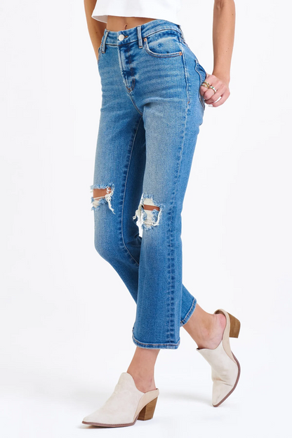 JEANNE HIGH RISE CROPPED FLARE JEANS GOLDEN GATE