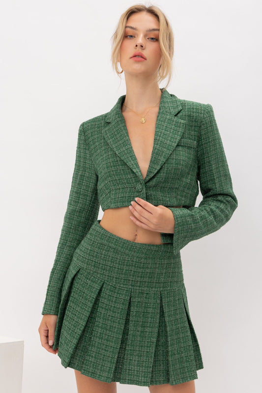 Cropped Tweed Blazer