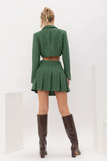Cropped Tweed Blazer