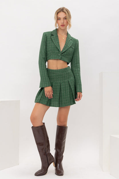 Cropped Tweed Blazer