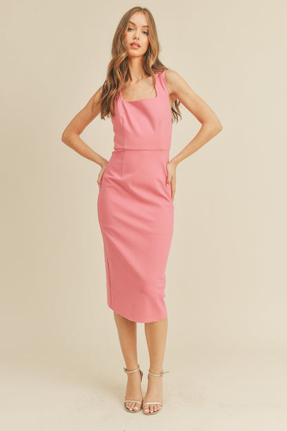 Bow Back Midi Dress