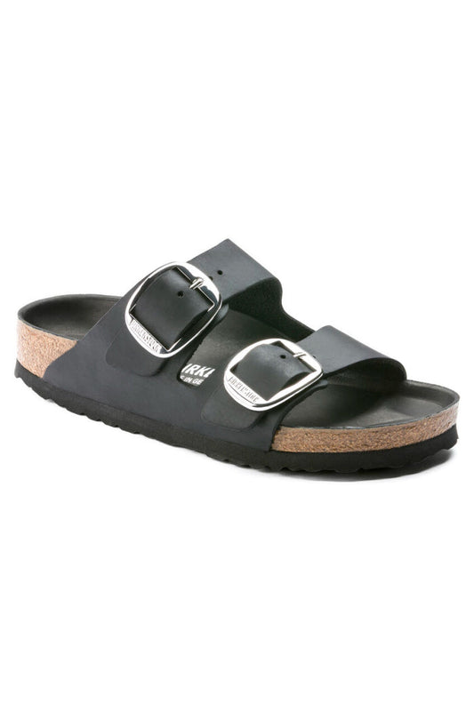 BIRKENSTOCK BIG BUCKLE IN BLACK OILED LEATHER