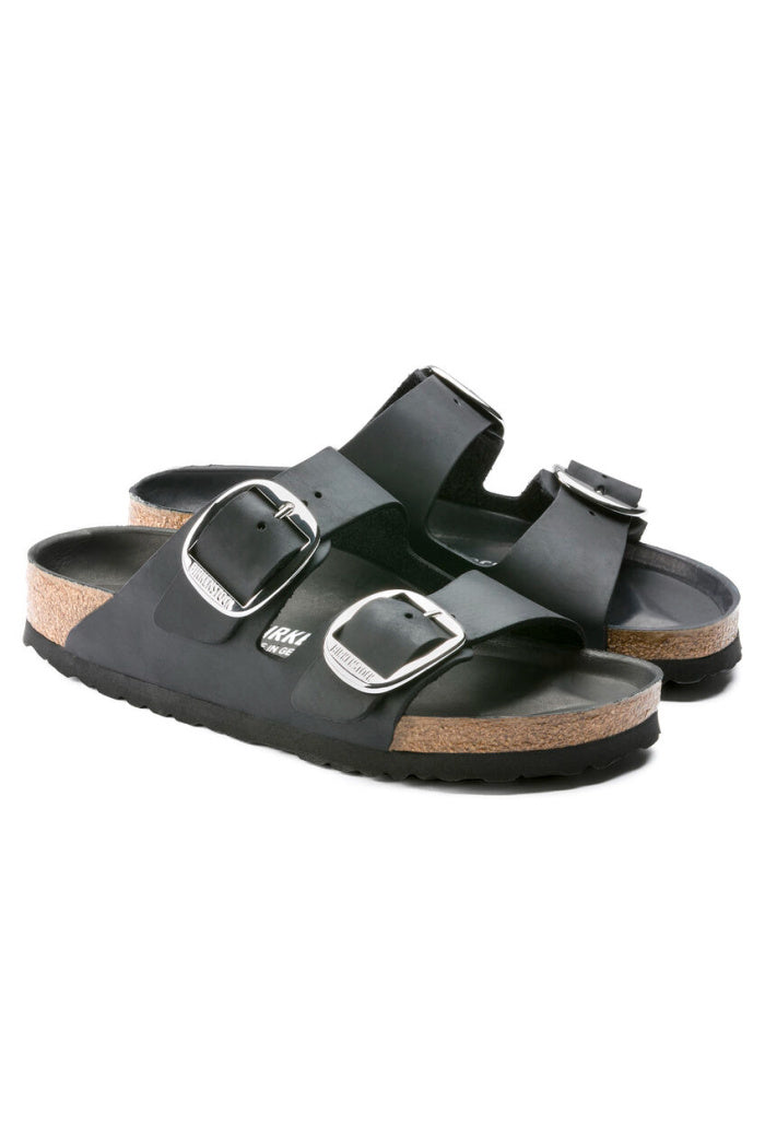 BIRKENSTOCK BIG BUCKLE IN BLACK OILED LEATHER