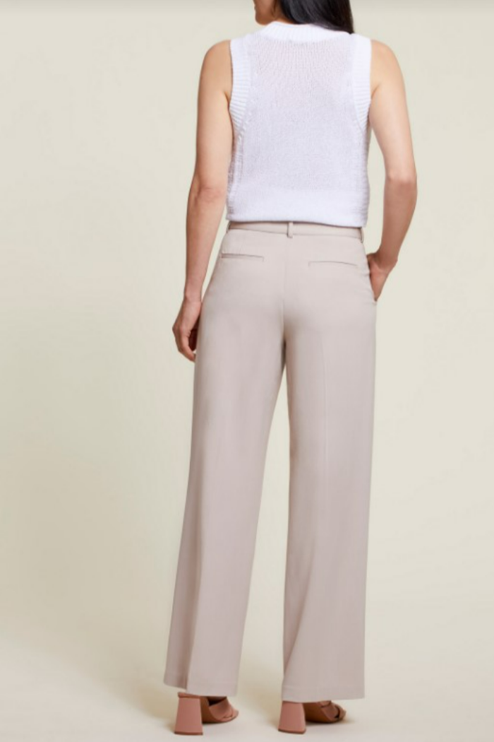 Wide Leg Pleated Trousers