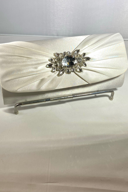 Satin Rhinestone Clutch