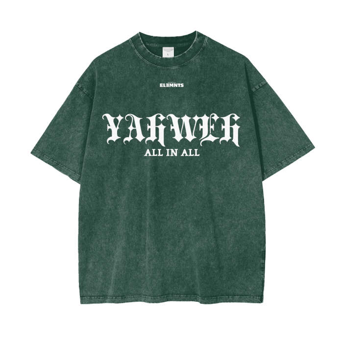 ESSNTIAL ELEMNTS Acid Wash Unisex Oversize Tee