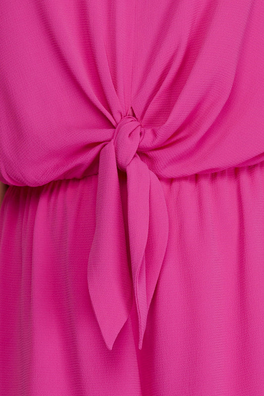 Drop-Shoulder Front-Tie Romper