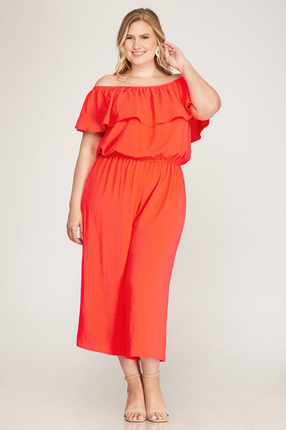 Ruffled Off-Shoulder Jumpsuit