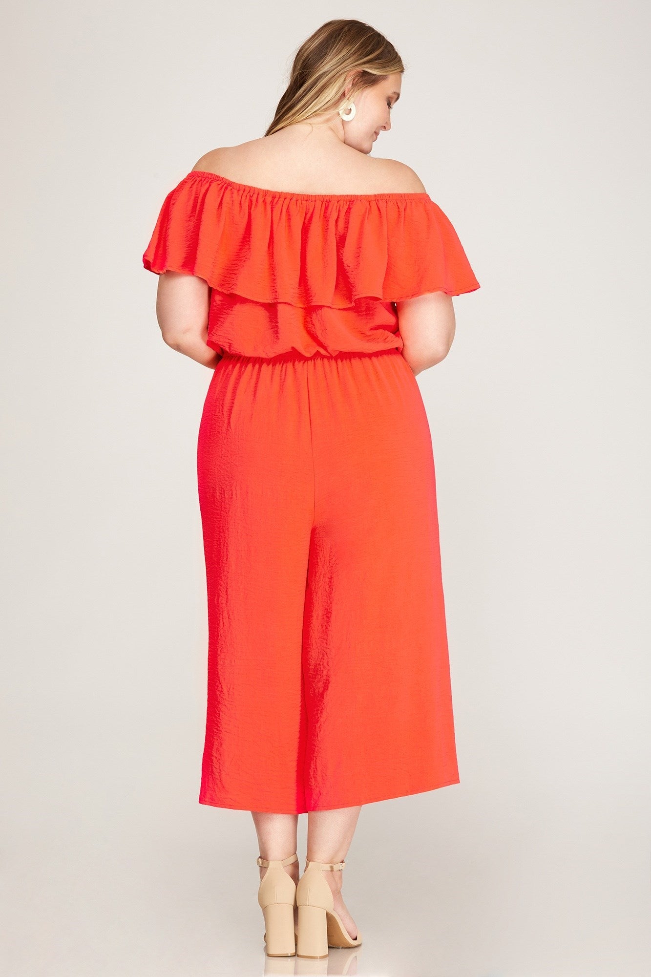 Ruffled Off-Shoulder Jumpsuit