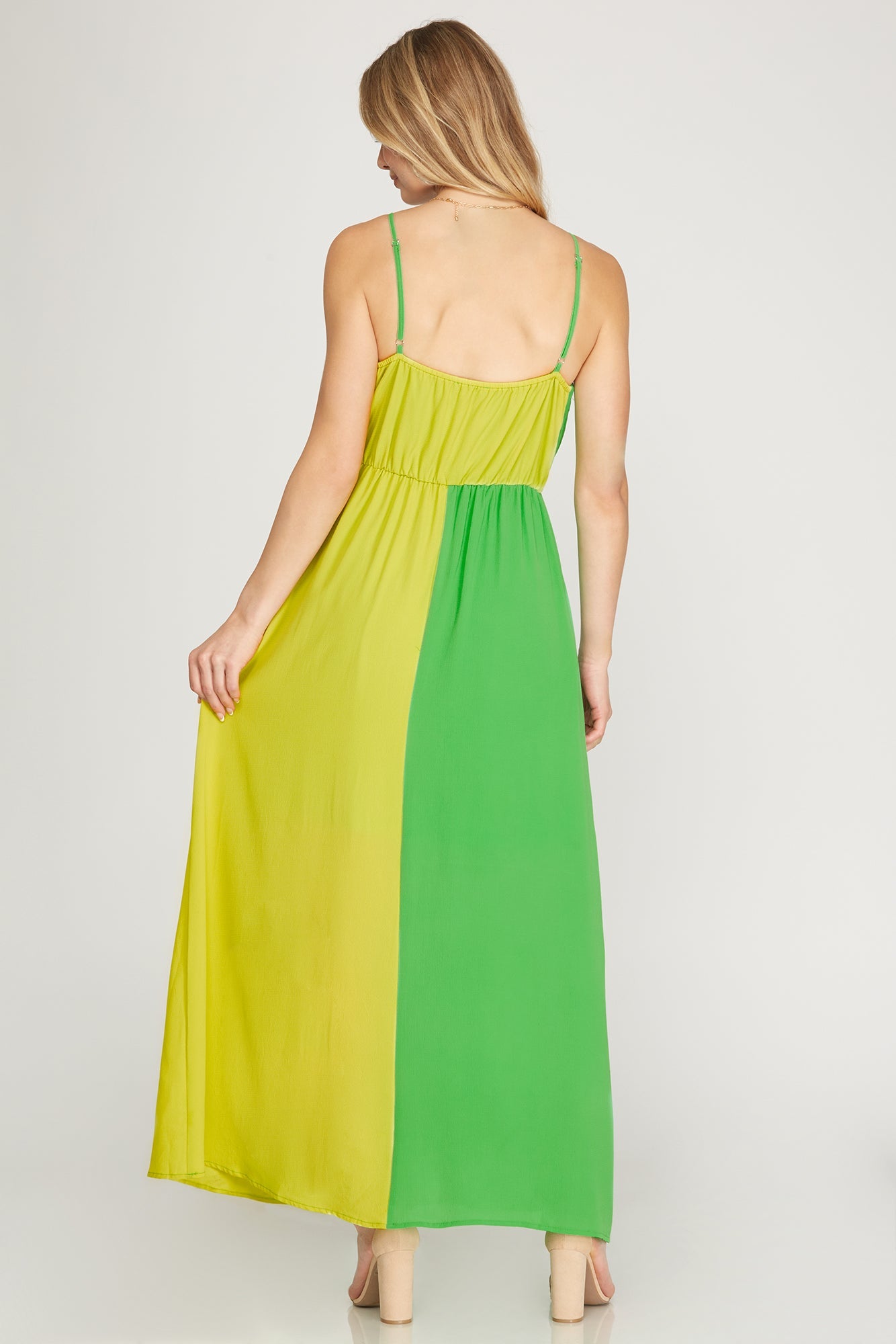 Color-Block Maxi Dress