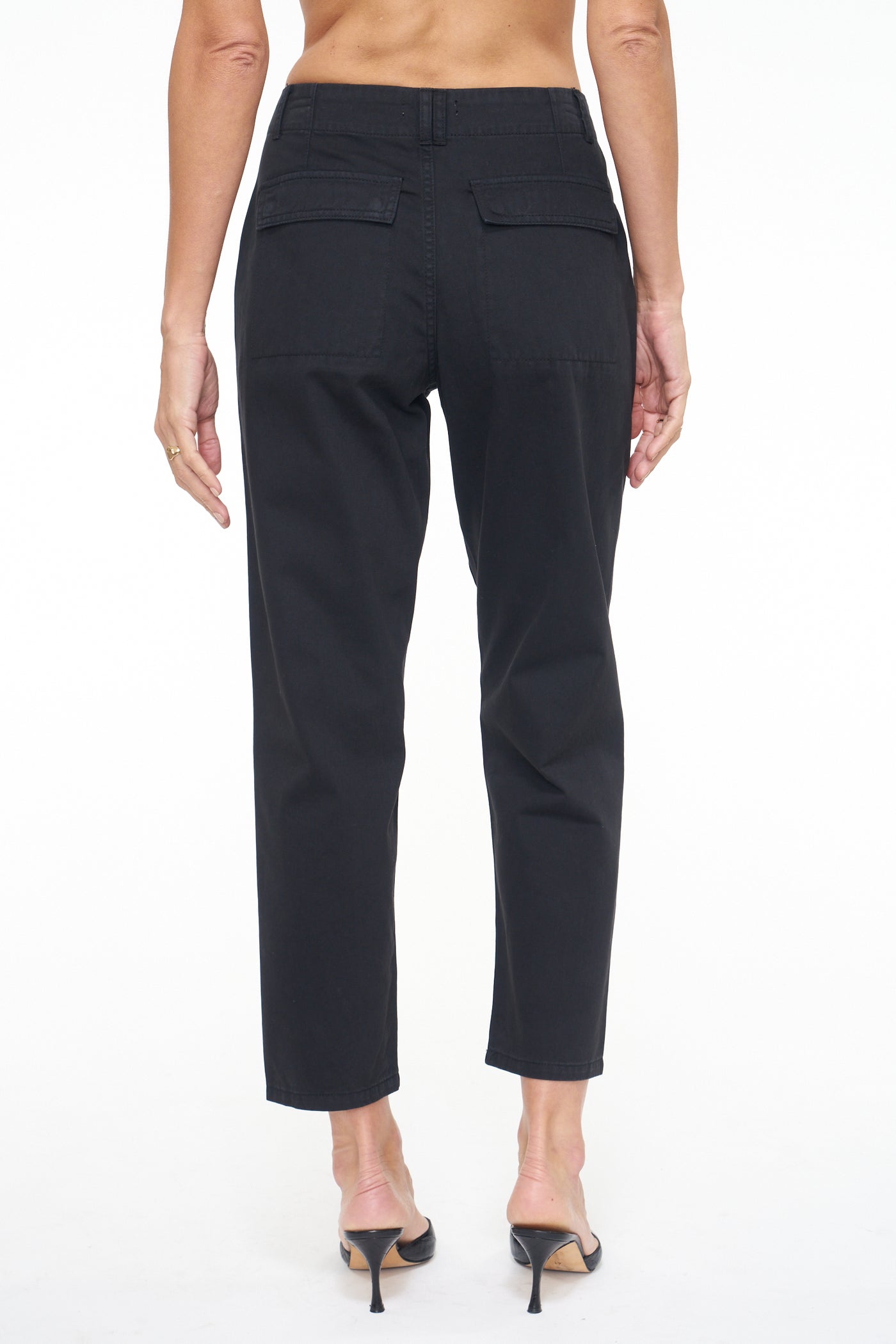 Pamela High Rise Straight Trouser - Fade To Black
