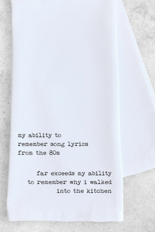 My Ability To Remember  - Tea Towel