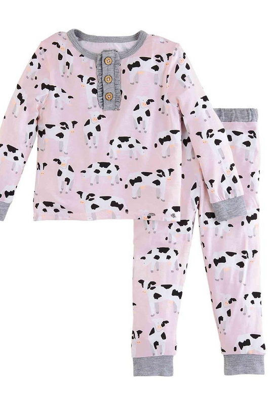 Pink Cow Pajama Set