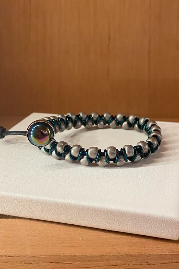 Men's Beads & Stone Bracelets AUTHENTIC LEATHER
