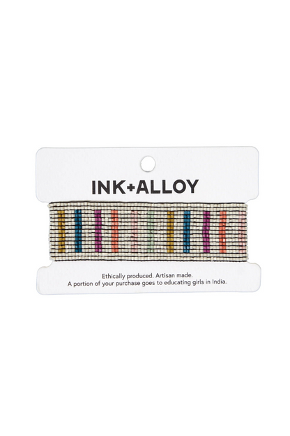 Kenzie Vertical Lines Beaded Stretch Bracelet