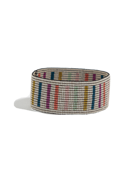 Kenzie Vertical Lines Beaded Stretch Bracelet