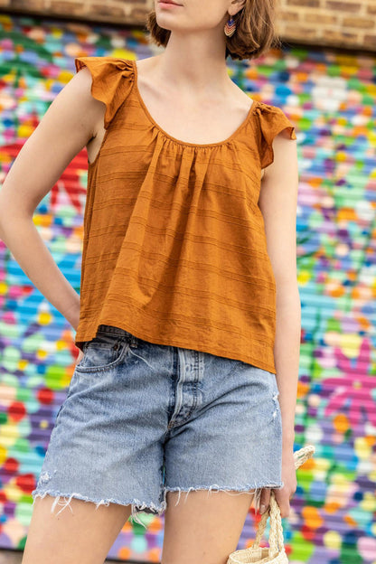 Ruffle Sleeve Top