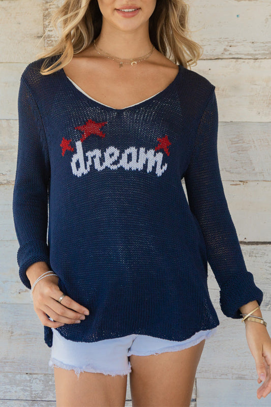 Dream V Neck Cotton Sweater