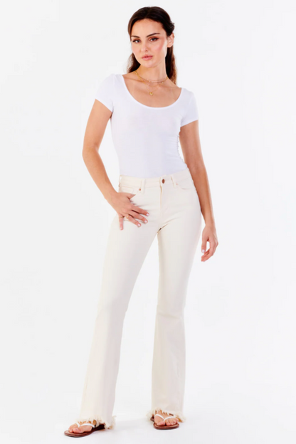 ROSA HIGH RISE FLARE JEANS WHEAT